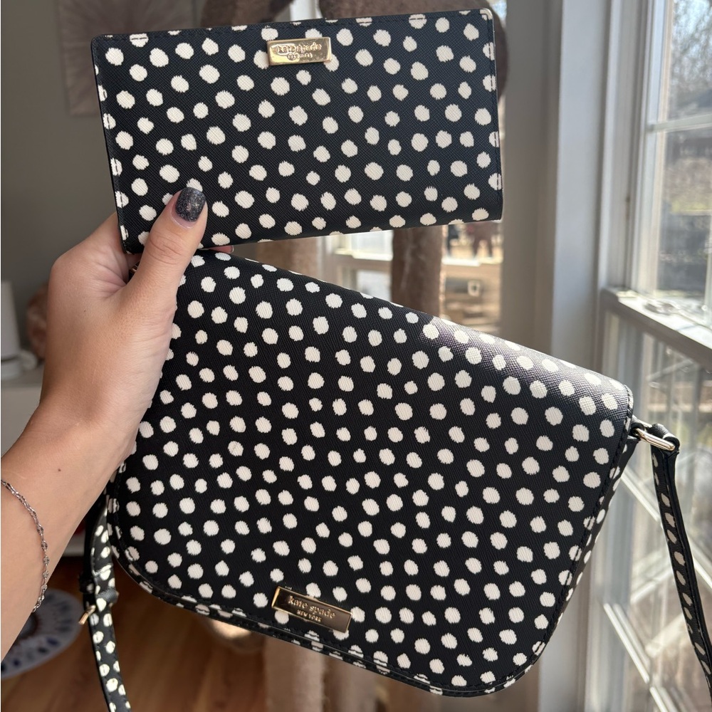 kate spade musical dot saffiano pvc laurel way crossbody bag NO WALLET
